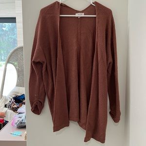 Oversized Knit Mauve Cardigan